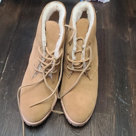 Coach Karson fur wedge bootie 11B - Picture 2 of 7